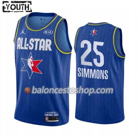 Camiseta Niños NBA Philadelphia 76ers Ben Simmons 25 2020 All-Star Jordan Brand Azul Swingman Camiseta Niños NBA Philadelphia 76ers Ben Simmons 25 2020 All-Star Jordan Brand Azul Swingman